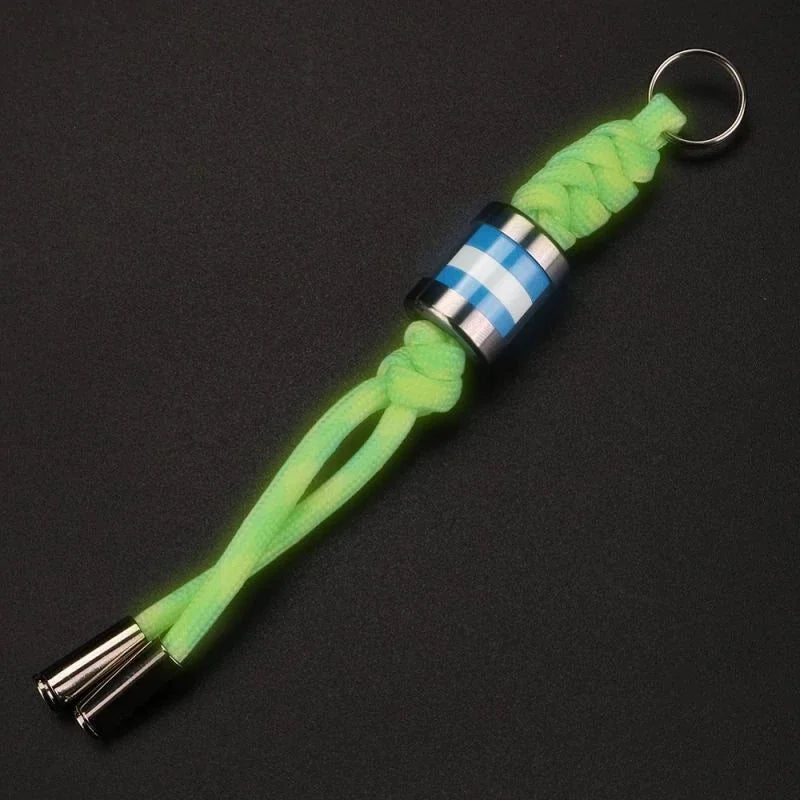 Knife Lanyard with Titanium Glow in the Dark Bead Paracord Lanyard Keychain EDC 07FC0E-D4 - KOEEK [6]