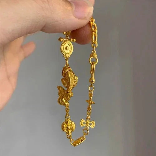 Koi Bead Bracelet Vintage Lucky Amulet Jewelry For Women Fashion Gift 07FC0E-D4 - KOEEK [1]