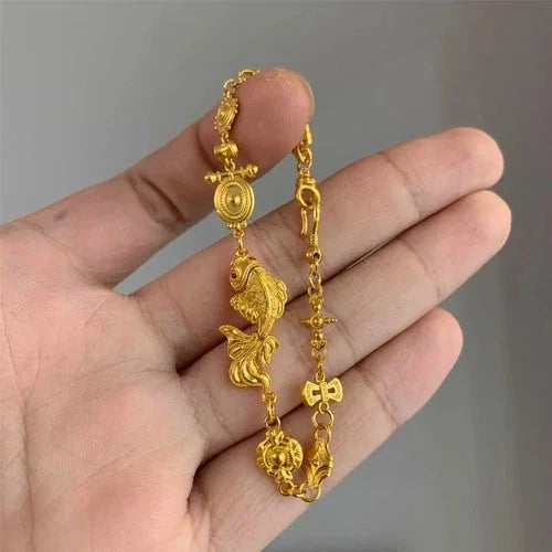 Koi Bead Bracelet Vintage Lucky Amulet Jewelry For Women Fashion Gift 07FC0E-D4 - KOEEK [2]