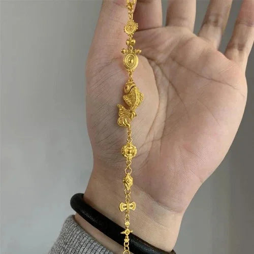 Koi Bead Bracelet Vintage Lucky Amulet Jewelry For Women Fashion Gift 07FC0E-D4 - KOEEK [4]
