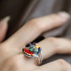 Koi Fish Ring  Year Chinese Style Enamel Vintage National Fashion 07FC0E-D4 - KOEEK [3]