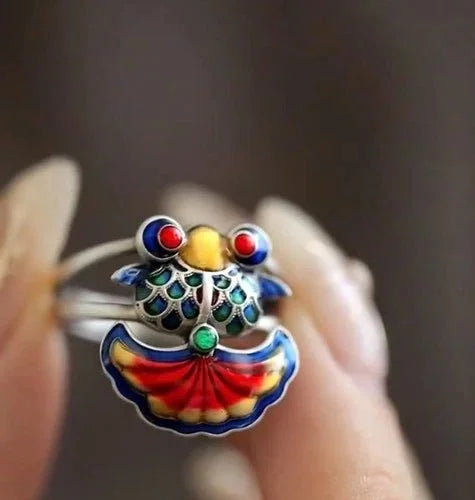 Koi Fish Ring  Year Chinese Style Enamel Vintage National Fashion 07FC0E-D4 - KOEEK [4]