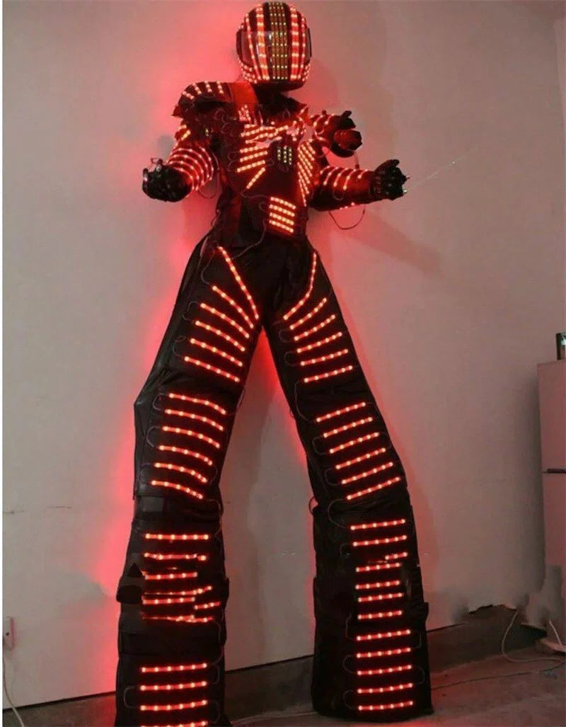 LED 7 Color Change Robot Costume Clothing Suit Illuminated Dance Remote Control 07FC0E-D4 - KOEEK [4]