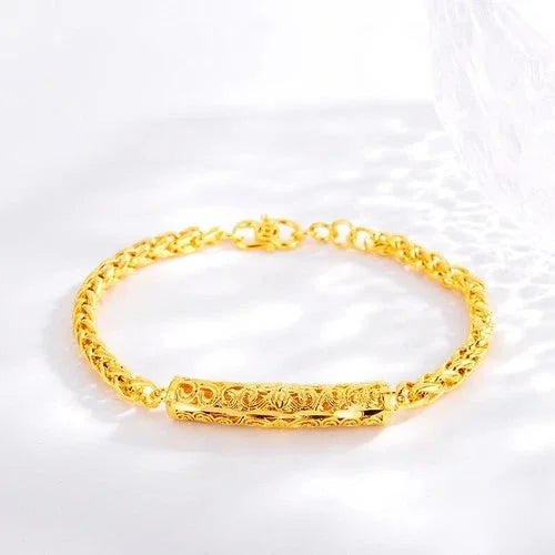 Lady's 24k Thai Baht Yellow Gold Plated Bangle Bracelet 07FC0E-D4 - KOEEK [1]