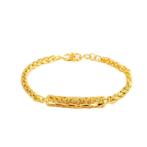 Lady's 24k Thai Baht Yellow Gold Plated Bangle Bracelet 07FC0E-D4 - KOEEK [4]