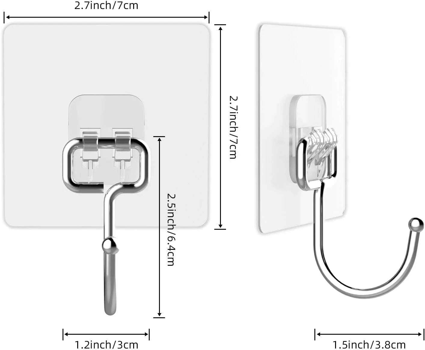 Large Adhesive Hooks for Hanging Heavy-Duty 44Ib(Max) 20 Packs, Wall Hangers 07FC0E-D4 - KOEEK [9]