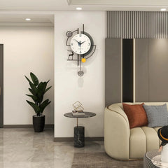Large Wall Clocks for Living Room Decor Modern Pendulum Wall Clock Silent 07FC0E-D4 - KOEEK [3]