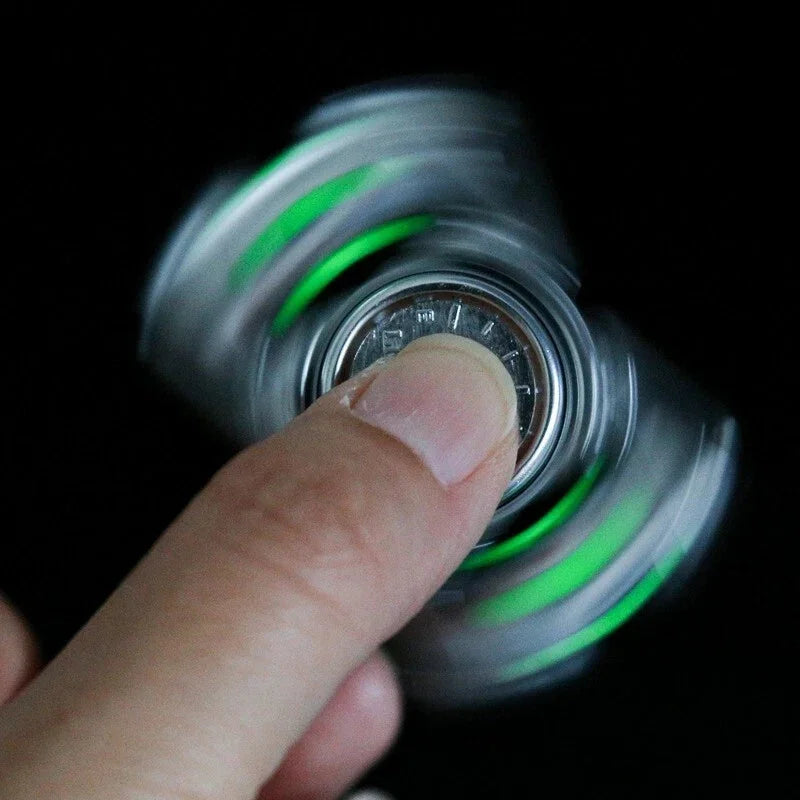 Luminous Punk Fidget Toy EDC Metal Fidget Spinner Stress Relief Toy Cool Gadget 07FC0E-D4 - KOEEK [4]