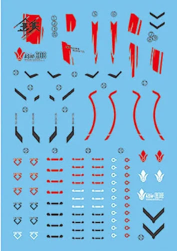 MG 1/100 Iron Blooded Orphans GDM Barbatos HIRM Model Water Decal SNOWFIRE 07FC0E-D4 - KOEEK [1]