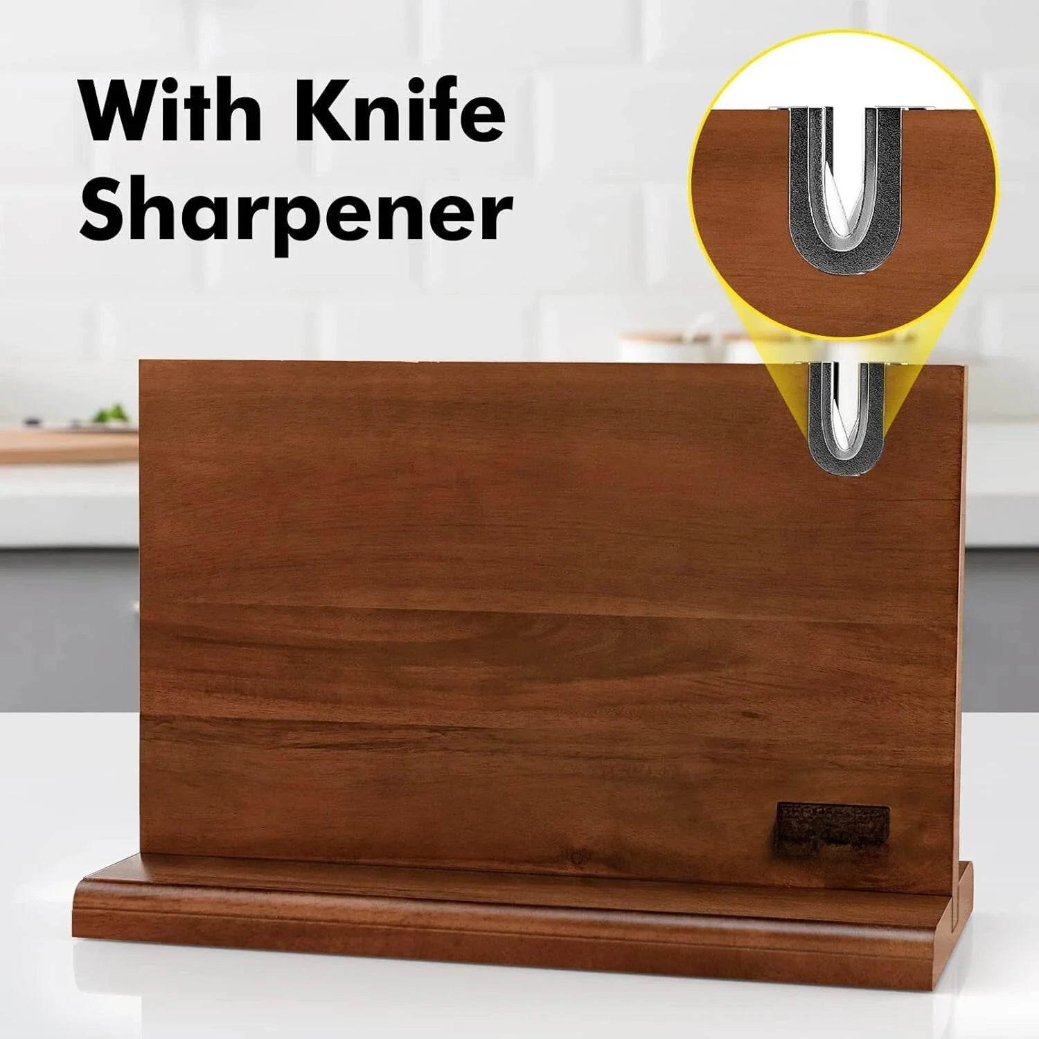 Magnetic Knife Block 14 x 10 inches, Double Sided Magnetic for Kitchen Counters 07FC0E-D4 - KOEEK [3]