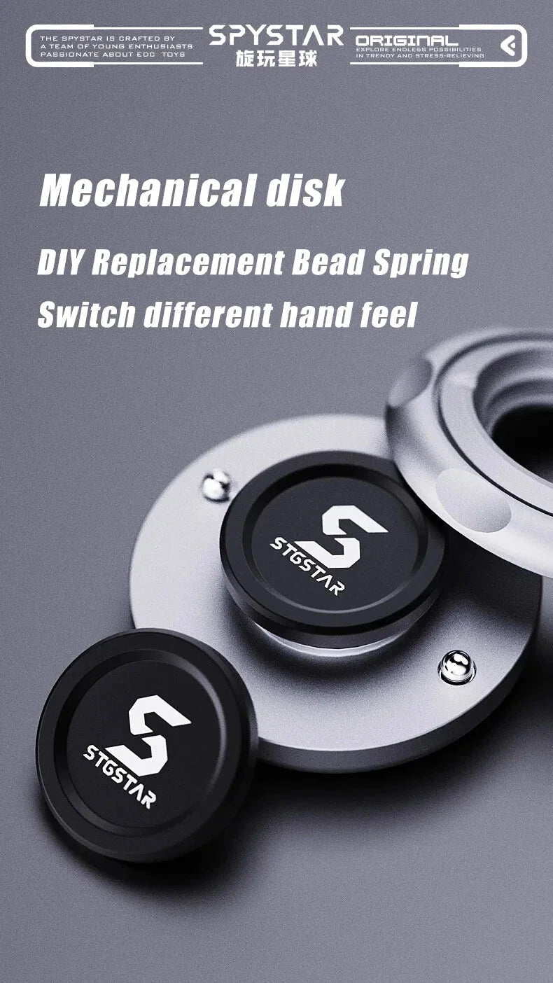 Magnetic Push Slider EDC Adult Fidget Toys Metal Spinner Ratchet Haptic EDC Gift 07FC0E-D4 - KOEEK [10]