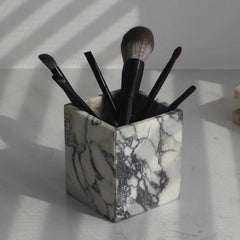 Marble toothbrush holder for bathroom, natural marble makeup brush holder 07FC0E-D4 - KOEEK [2]