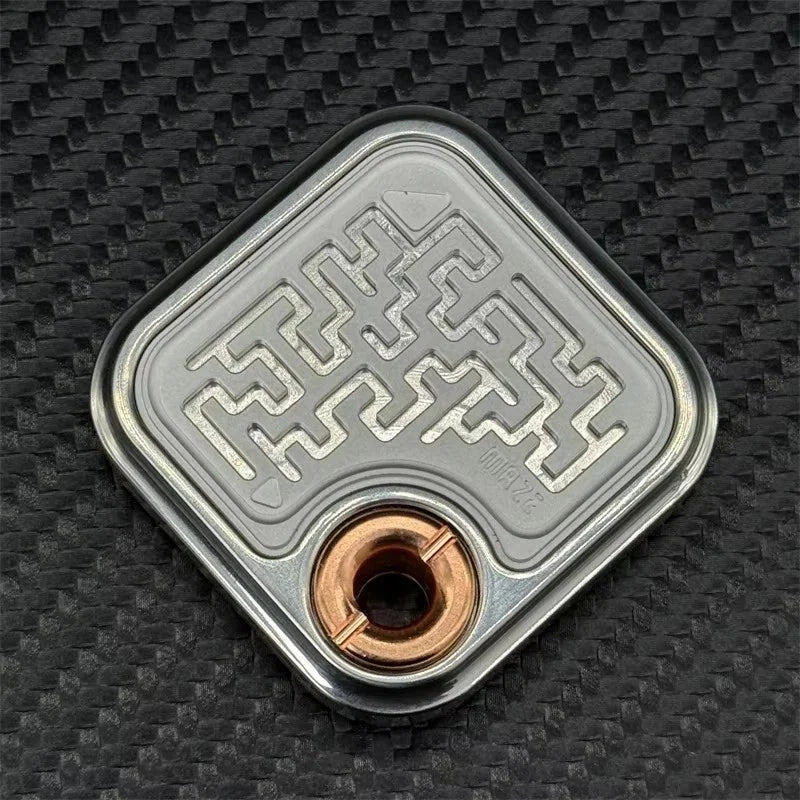 Maze Side-Push EDC Fidget Slider Stylish Stainless Steel Mechanical Fidget Toys 07FC0E-D4 - KOEEK [4]