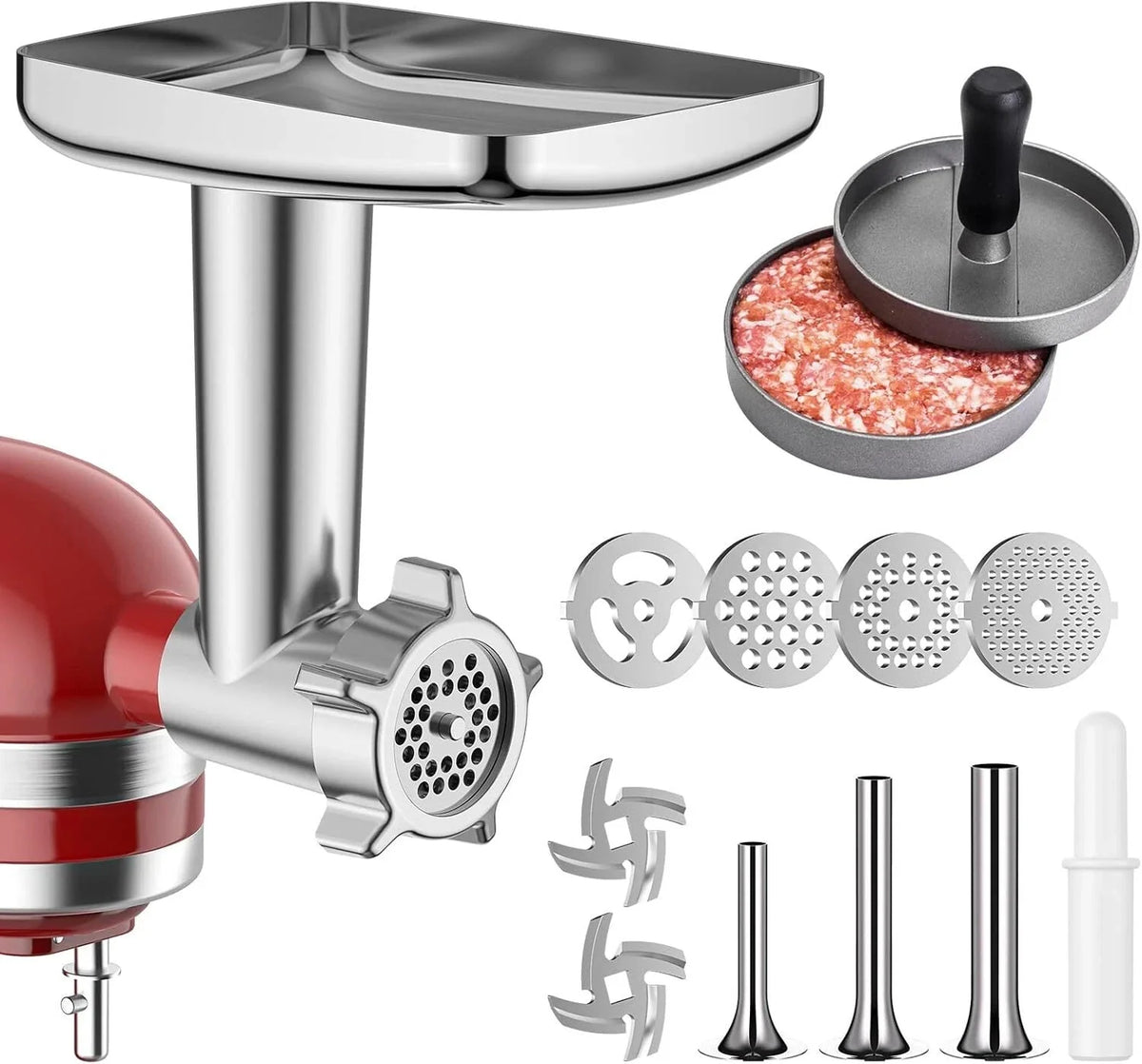 Meat Grinder, Sausage Stopper, 3 Sausage Stopper Attachments, Kitchen Grinder 07FC0E-D4 - KOEEK [1]