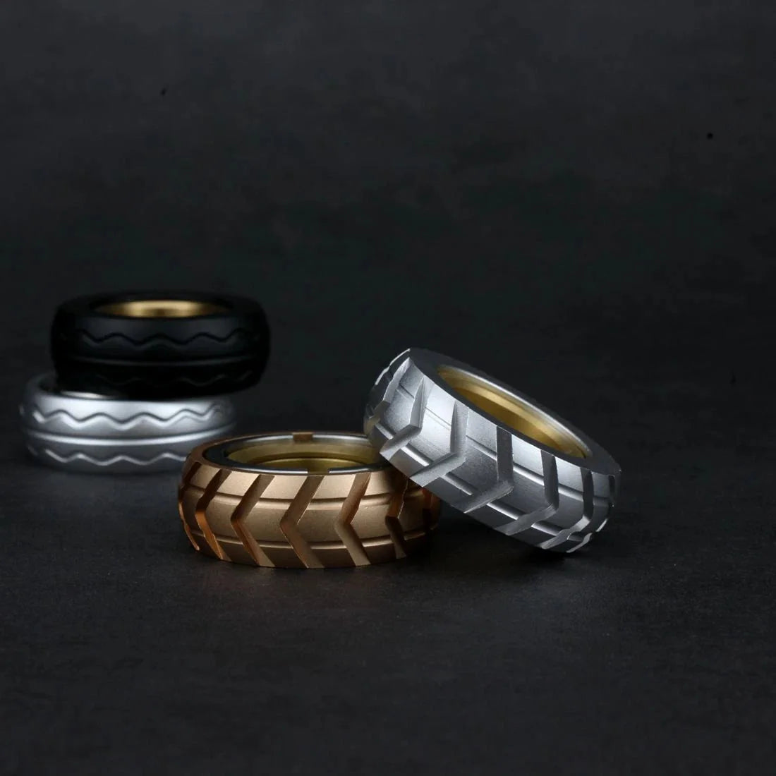 Mechanic Ring Tire Fidget Spinner Clicker Slider Haptic Stress Relief EDC Toys 07FC0E-D4 - KOEEK [9]