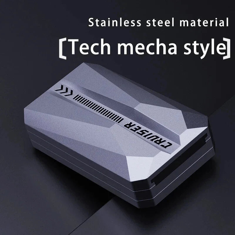 Mechanical Card-pushing Magnetic Slider Stainless Steel Fidget Men EDC Toys Gift 07FC0E-D4 - KOEEK [7]