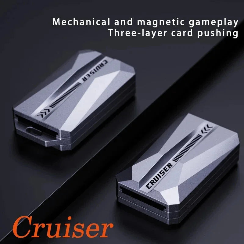 Mechanical Card-pushing Magnetic Slider Stainless Steel Fidget Men EDC Toys Gift 07FC0E-D4 - KOEEK [8]