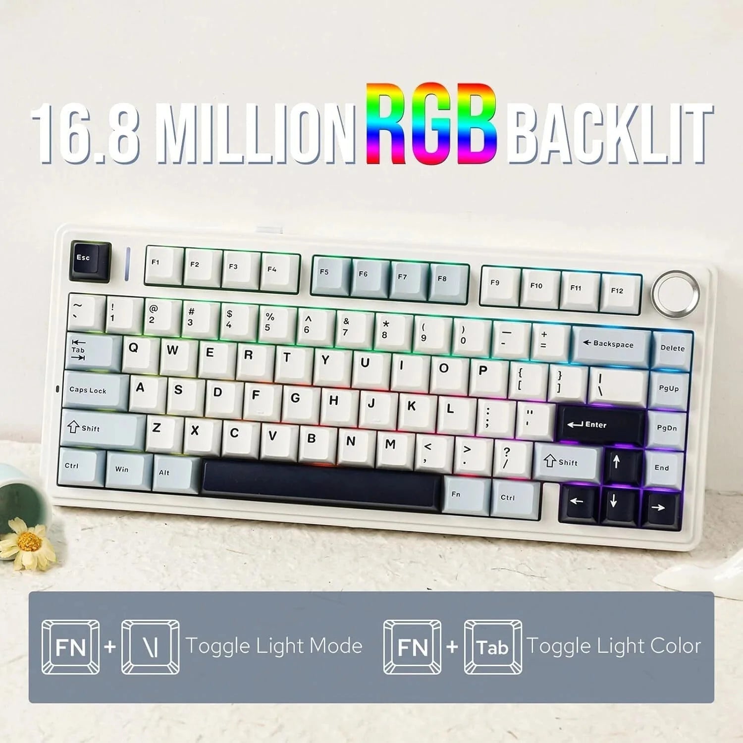 Mechanical Keyboard, 75% Wireless Hot Swap Gaming Keyboard 07FC0E-D4 - KOEEK [6]
