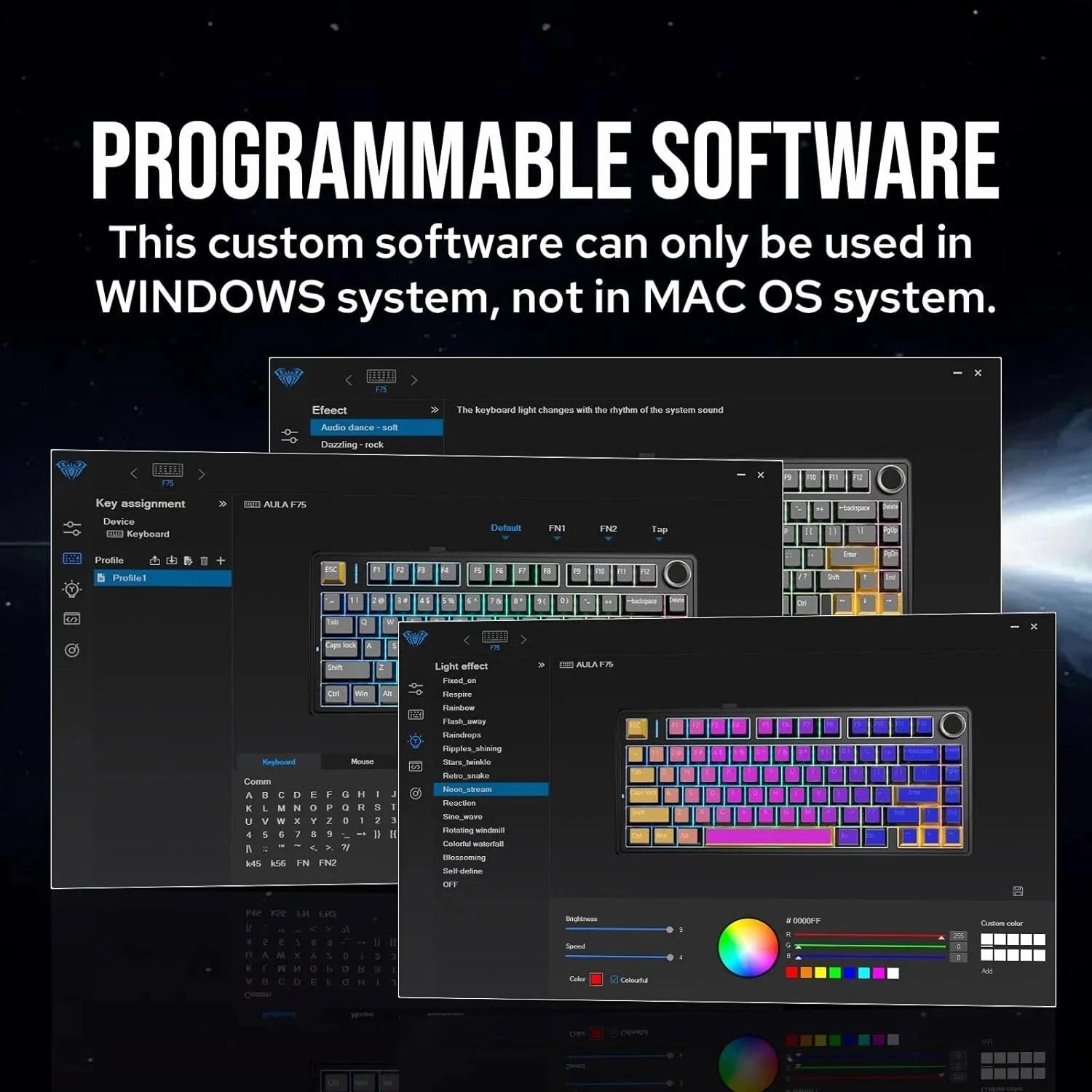 Mechanical Keyboard, 75% Wireless Hot Swap Gaming Keyboard 07FC0E-D4 - KOEEK [8]