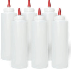 Mercantile Plastic Squeeze Condiment Bottles with Red Tip Cap 16-ounce Set of 6 07FC0E-D4 - KOEEK [1]