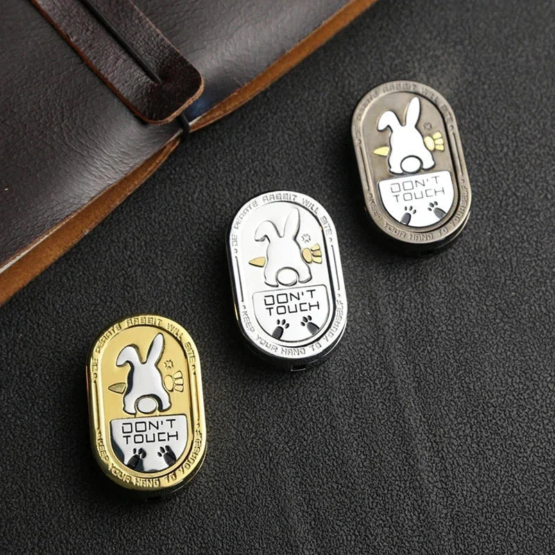 Metal EDC Fidget Slider Cartoon Rabbit Stress Relief Toy for ADHD Gifts for Men 07FC0E-D4 - KOEEK [6]