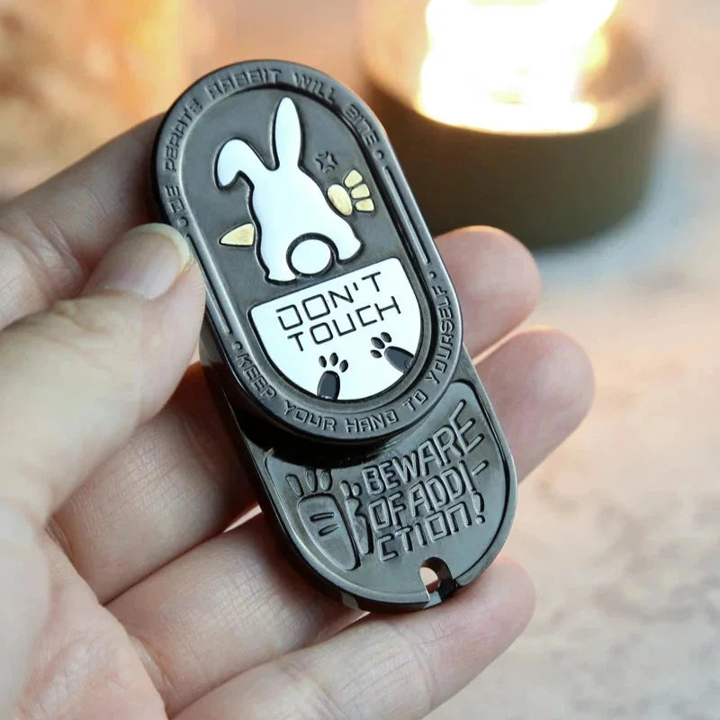 Metal EDC Fidget Slider Cartoon Rabbit Stress Relief Toy for ADHD Gifts for Men 07FC0E-D4 - KOEEK [9]