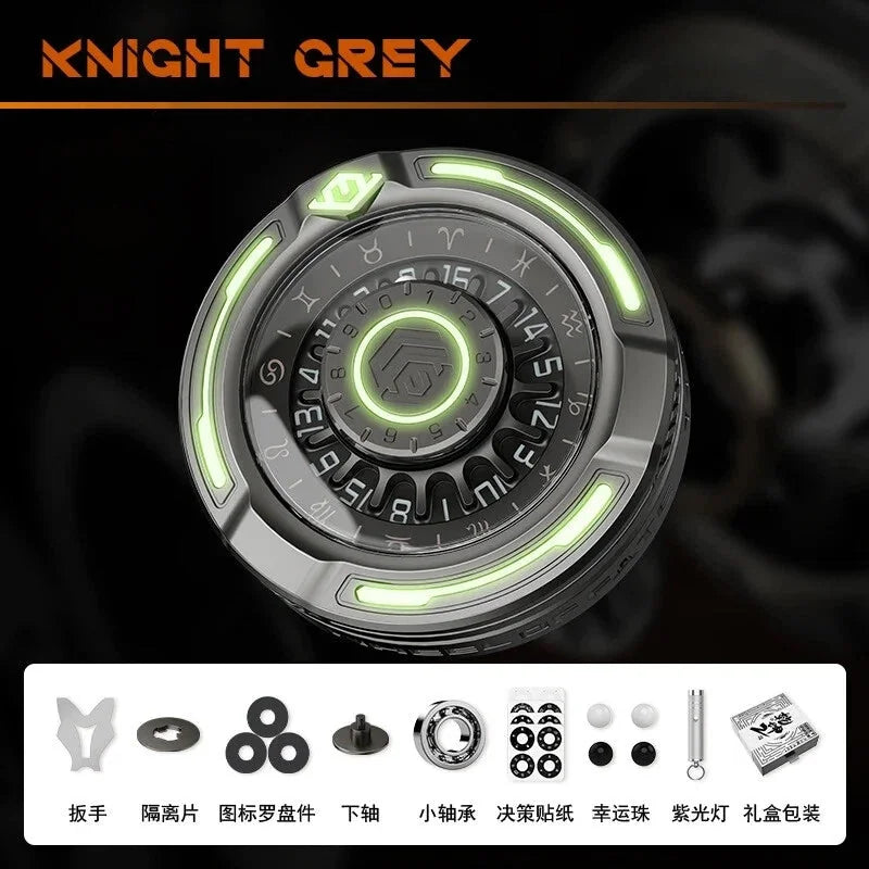 Metal Luminous Fidget Spinner Decompression toys Portable Finger Gyro Gift 07FC0E-D4 - KOEEK [7]