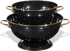 Metal strainer, 2-piece set, 3.5 liters, powder-coated, self-draining 07FC0E-D4 - KOEEK [1]
