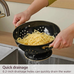 Metal strainer, 2-piece set, 3.5 liters, powder-coated, self-draining 07FC0E-D4 - KOEEK [3]