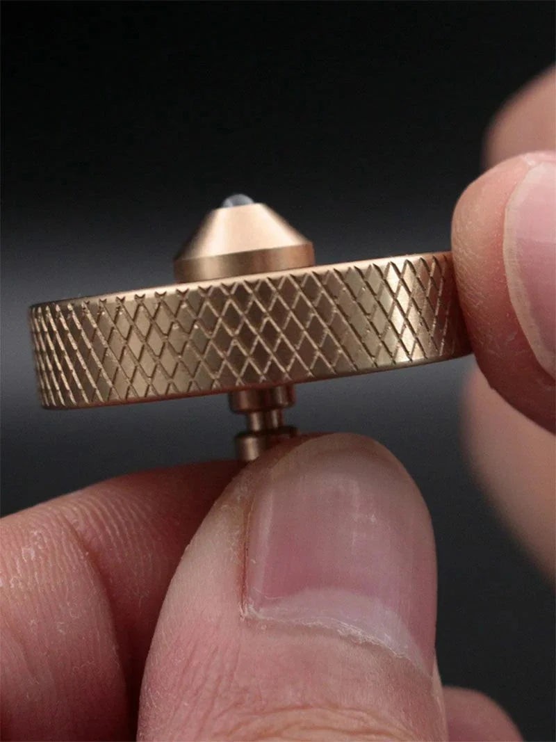 Mini Cyclone Hand Twisted Spinner Copper Fidget Spinner EDC Anti Stress ADHD Toy 07FC0E-D4 - KOEEK [3]