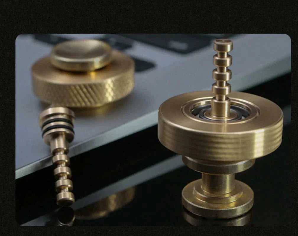 Mini Cyclone Hand Twisted Spinner Copper Fidget Spinner EDC Anti Stress ADHD Toy 07FC0E-D4 - KOEEK [4]