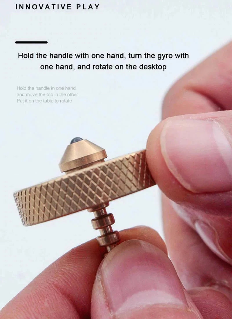 Mini Cyclone Hand Twisted Spinner Copper Fidget Spinner EDC Anti Stress ADHD Toy 07FC0E-D4 - KOEEK [7]