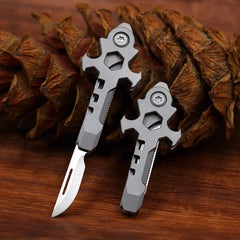 Mini EDC Titanium Folding Knife Pocket Outdoor Multi Tools Pendant Keychain 07FC0E-D4 - KOEEK [3]