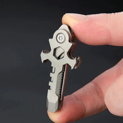 Mini EDC Titanium Folding Knife Pocket Outdoor Multi Tools Pendant Keychain 07FC0E-D4 - KOEEK [4]