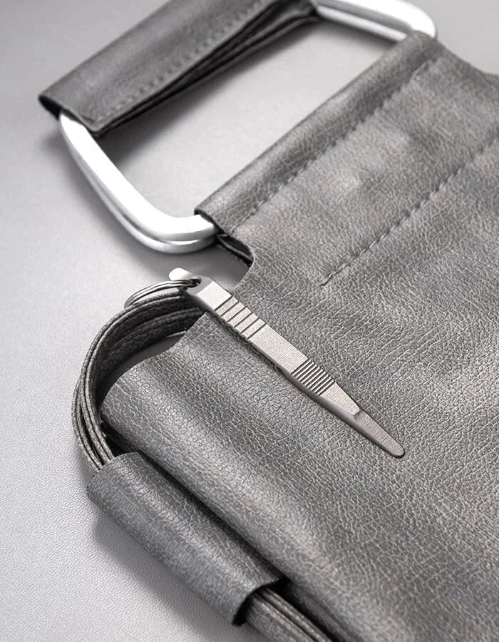 Mini Lightweight Titanium Alloy Keychain Tweezers Pry Bar Portable Outdoor EDC 07FC0E-D4 - KOEEK [4]