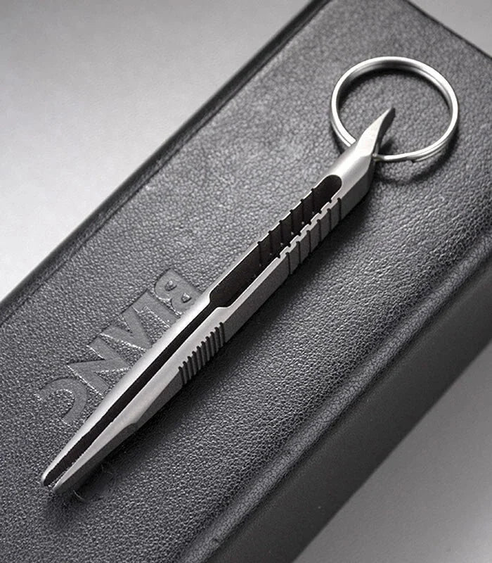 Mini Lightweight Titanium Alloy Keychain Tweezers Pry Bar Portable Outdoor EDC 07FC0E-D4 - KOEEK [5]