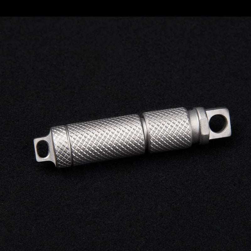 Mini Titanium Alloy Waterproof Case Portable Keychain Pendant EDC Multi Tool 07FC0E-D4 - KOEEK [11]