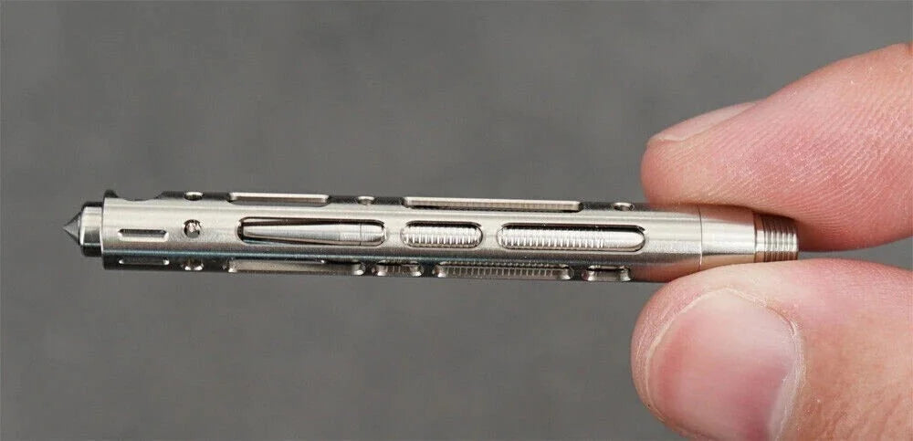 Mini Titanium Alloy keychain Ball Point Pen Signature Pen Outdoor Travel EDC 07FC0E-D4 - KOEEK [5]