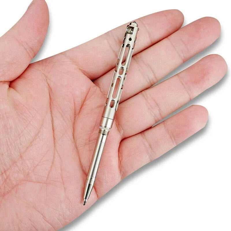 Mini Titanium Alloy keychain Ball Point Pen Signature Pen Outdoor Travel EDC 07FC0E-D4 - KOEEK [6]