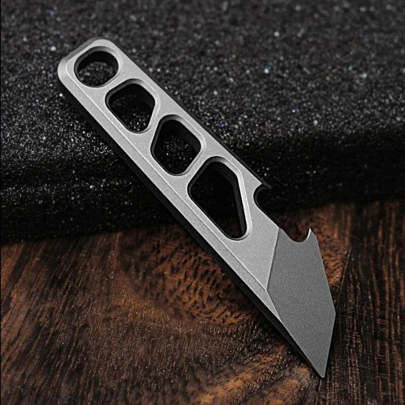Mini Titanium Pry Bar Crowbar Bottle Opener Portable Keychain EDC Multi Tools 07FC0E-D4 - KOEEK [2]