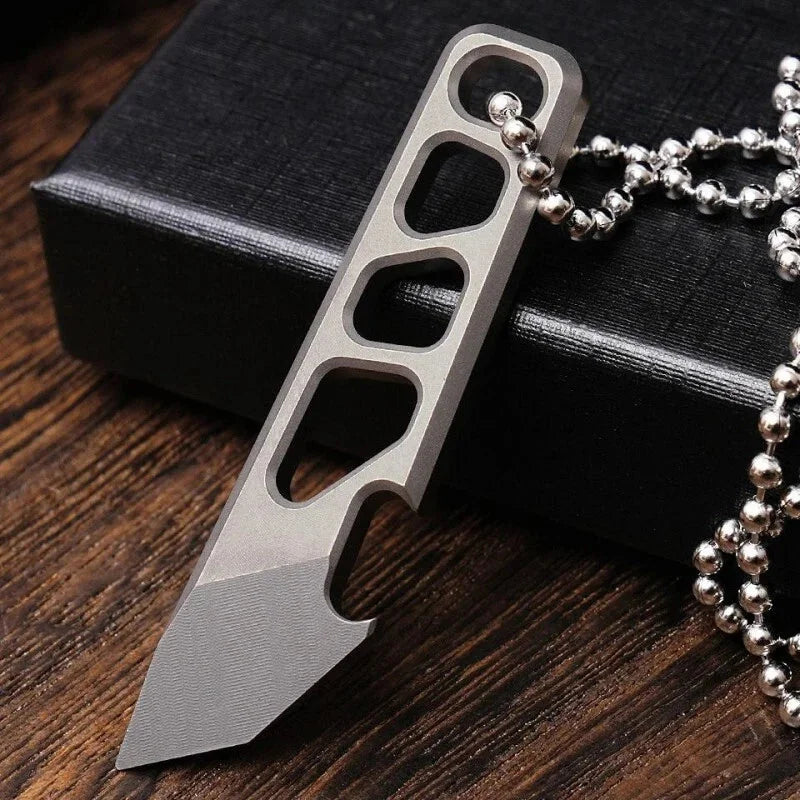 Mini Titanium Pry Bar Crowbar Bottle Opener Portable Keychain EDC Multi Tools 07FC0E-D4 - KOEEK [3]
