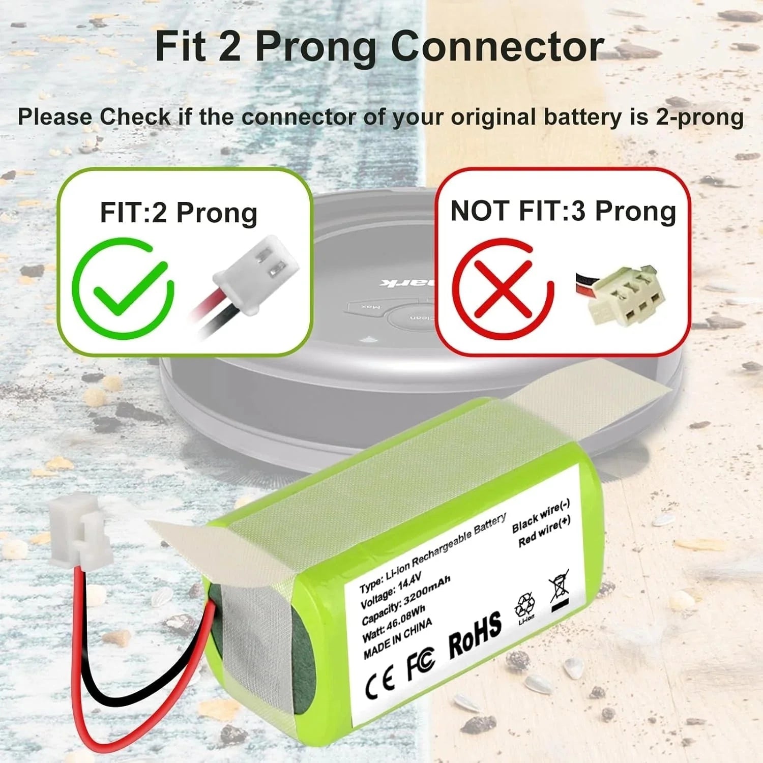 Model RVBAT850, suitable for two-prong plugs, not suitable for three-prong plugs 07FC0E-D4 - KOEEK [2]