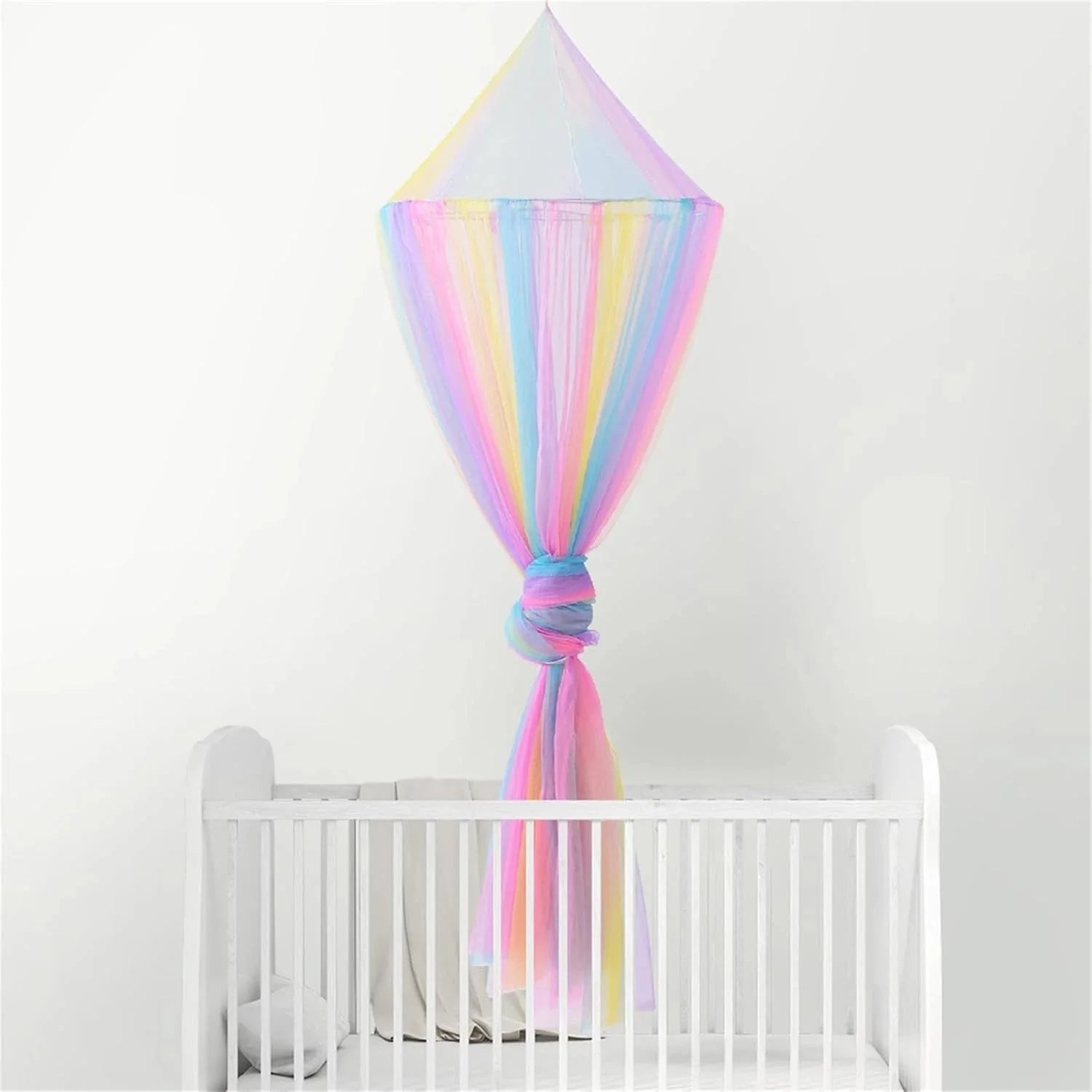 Mosquito Net Bed Canopy for Girls,Rainbow Canopy Bed Curtains Full Queen Size 07FC0E-D4 - KOEEK [7]