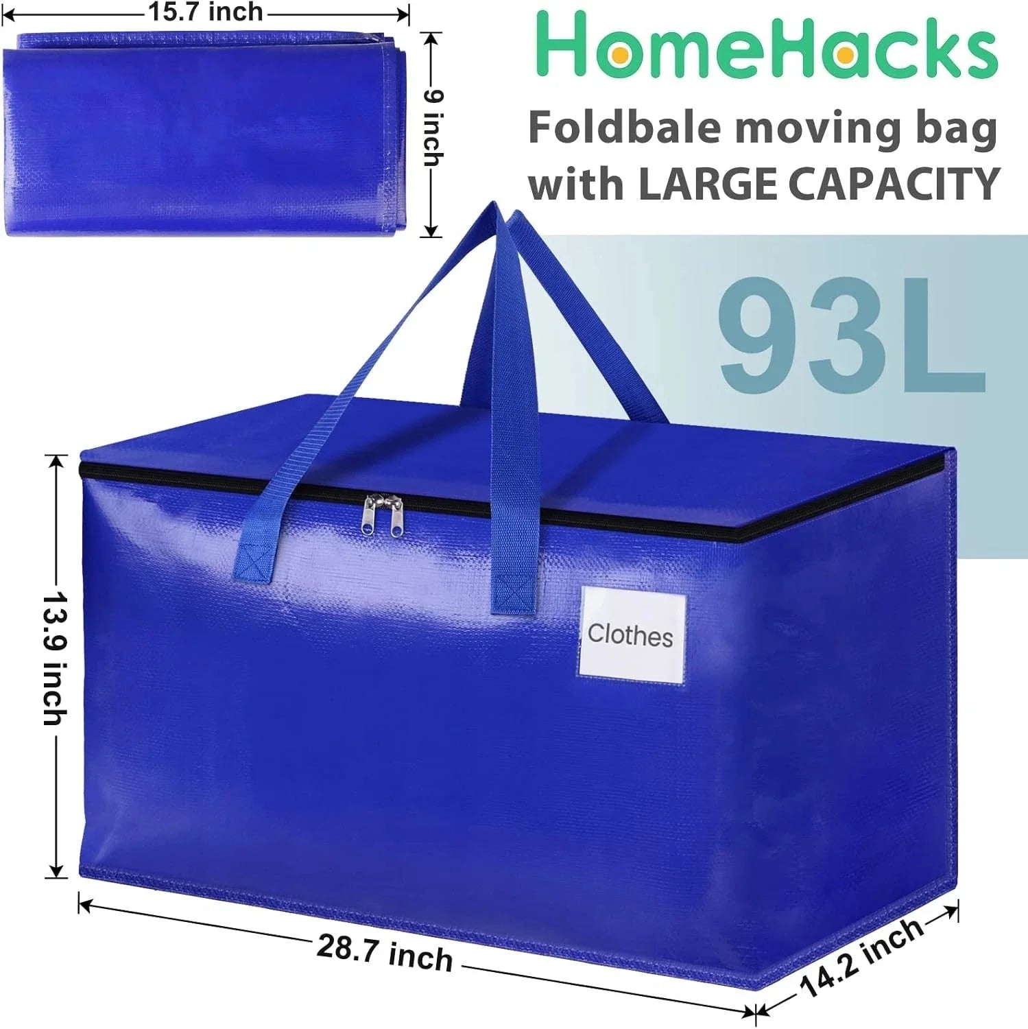 Moving bag,durable type,with sturdy zipper and handle.Foldable moving supplies. 07FC0E-D4 - KOEEK [2]