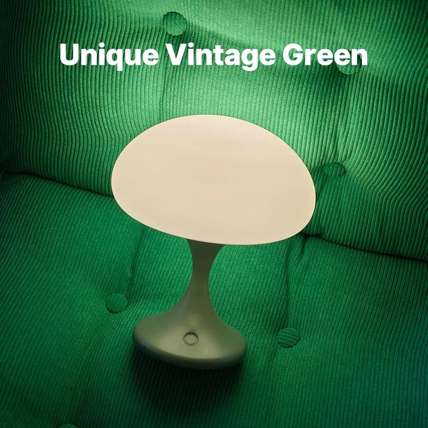 Mushroom Lamp, 5 Watt LED Cordless Rechargeable Table Lamp, Green 07FC0E-D4 - KOEEK [6]