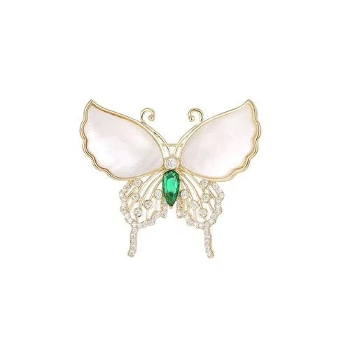 Natural Shell Butterfly Brooch Mother Of Pearl Inlay Coat Pin Clothing Accessory 07FC0E-D4 - KOEEK [4]