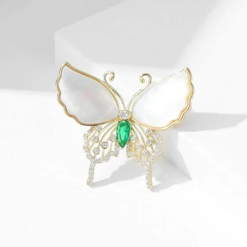 Natural Shell Butterfly Brooch Mother Of Pearl Inlay Coat Pin Clothing Accessory 07FC0E-D4 - KOEEK [8]