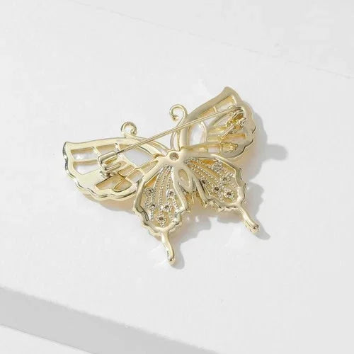 Natural Shell Butterfly Brooch Mother Of Pearl Inlay Coat Pin Clothing Accessory 07FC0E-D4 - KOEEK [9]