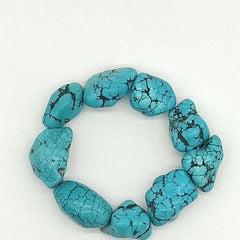 Natural Turquoise Bracelet Irregular Beads Boho Style Necklace Jewelry For Women 07FC0E-D4 - KOEEK [3]