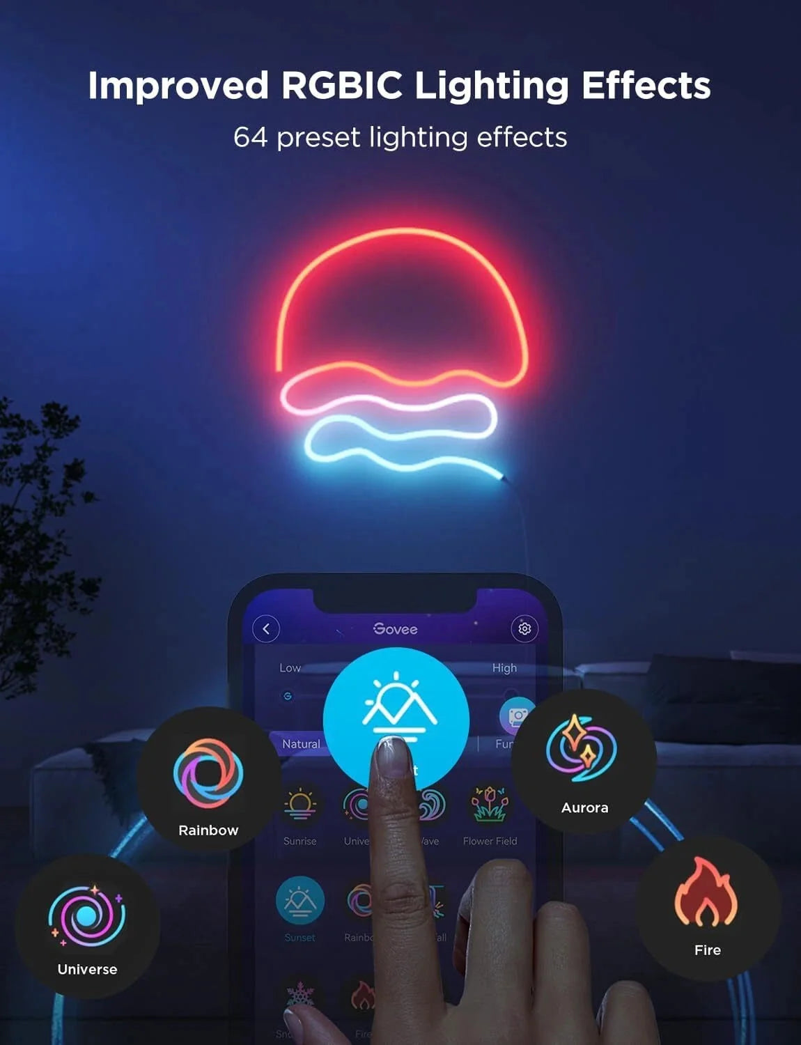 Neon, LED Smart Neon Rope Light , Softer Material, 9.8 Feet, White 07FC0E-D4 - KOEEK [5]